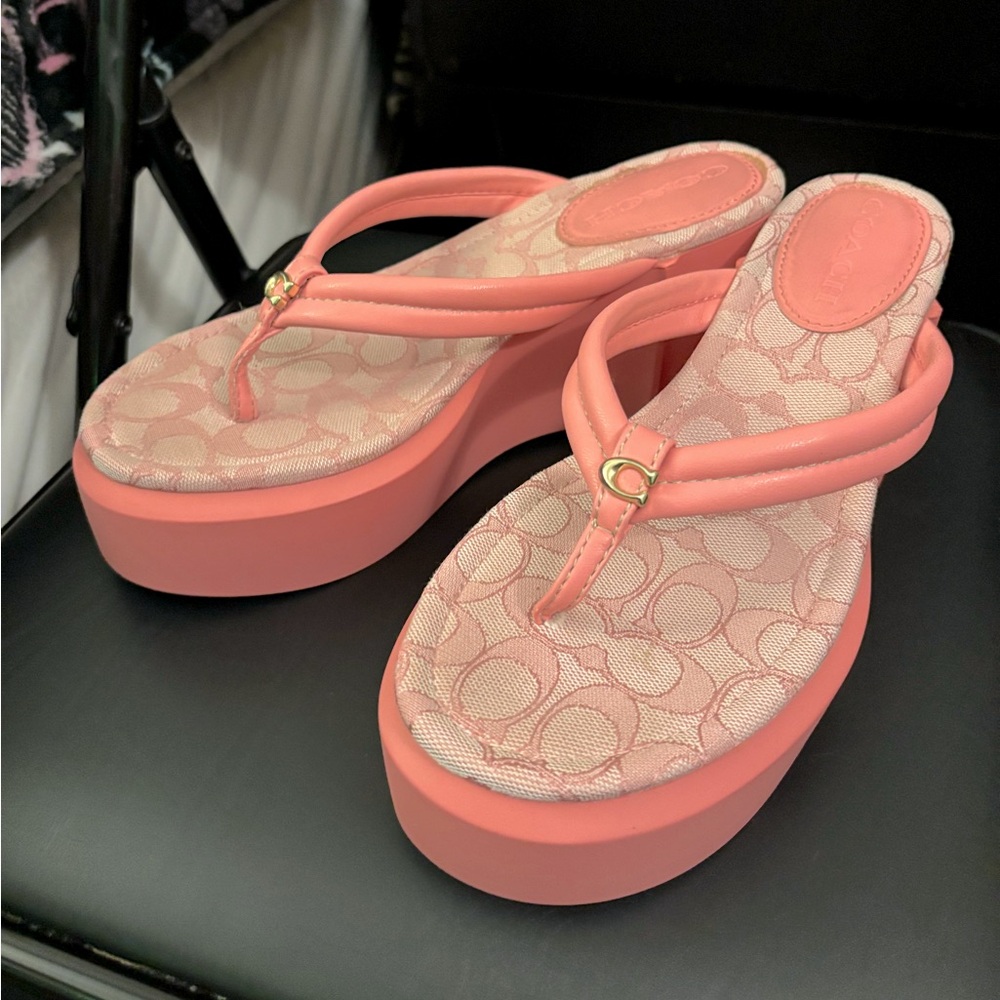 Coach - Pink Platform Sandal
